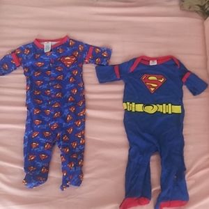 2 superman pajamas